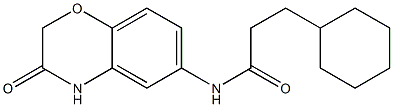 3-cyclohexyl-N-(3-oxo-4H-1,4-benzoxazin-6-yl)propanamide 구조식 이미지