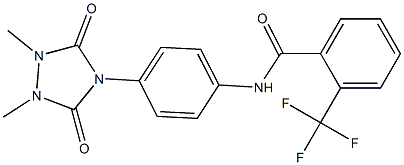 N-[4-(1,2-dimethyl-3,5-dioxo-1,2,4-triazolidin-4-yl)phenyl]-2-(trifluoromethyl)benzamide Structure