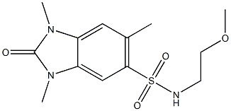 N-(2-methoxyethyl)-1,3,6-trimethyl-2-oxobenzimidazole-5-sulfonamide 구조식 이미지