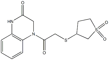4-[2-(1,1-dioxothiolan-3-yl)sulfanylacetyl]-1,3-dihydroquinoxalin-2-one Structure