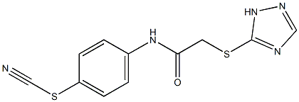 [4-[[2-(1H-1,2,4-triazol-5-ylsulfanyl)acetyl]amino]phenyl] thiocyanate Structure