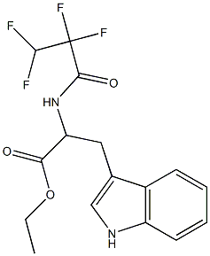 ethyl 3-(1H-indol-3-yl)-2-(2,2,3,3-tetrafluoropropanoylamino)propanoate 구조식 이미지