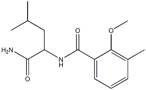N-(1-amino-4-methyl-1-oxopentan-2-yl)-2-methoxy-3-methylbenzamide Structure