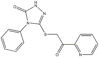 3-(2-oxo-2-pyridin-2-ylethyl)sulfanyl-4-phenyl-1H-1,2,4-triazol-5-one 구조식 이미지