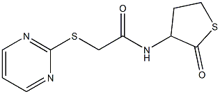 N-(2-oxothiolan-3-yl)-2-pyrimidin-2-ylsulfanylacetamide Structure