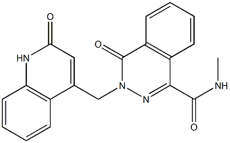 N-methyl-4-oxo-3-[(2-oxo-1H-quinolin-4-yl)methyl]phthalazine-1-carboxamide 구조식 이미지