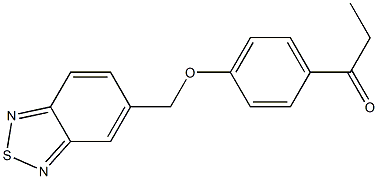 1-[4-(2,1,3-benzothiadiazol-5-ylmethoxy)phenyl]propan-1-one 구조식 이미지