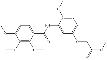 methyl 2-[4-methoxy-3-[(2,3,4-trimethoxybenzoyl)amino]phenoxy]acetate 구조식 이미지