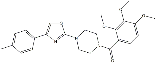 [4-[4-(4-methylphenyl)-1,3-thiazol-2-yl]piperazin-1-yl]-(2,3,4-trimethoxyphenyl)methanone Structure