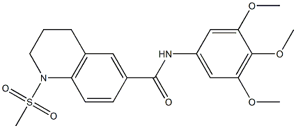 1-methylsulfonyl-N-(3,4,5-trimethoxyphenyl)-3,4-dihydro-2H-quinoline-6-carboxamide Structure
