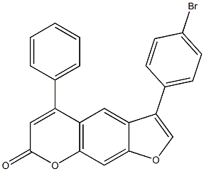 3-(4-bromophenyl)-5-phenylfuro[3,2-g]chromen-7-one Structure