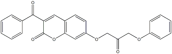 3-benzoyl-7-(2-oxo-3-phenoxypropoxy)chromen-2-one 구조식 이미지