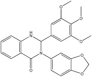 3-(1,3-benzodioxol-5-yl)-2-(3,4,5-trimethoxyphenyl)-1,2-dihydroquinazolin-4-one Structure