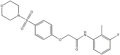N-(3-fluoro-2-methylphenyl)-2-(4-morpholin-4-ylsulfonylphenoxy)acetamide Structure