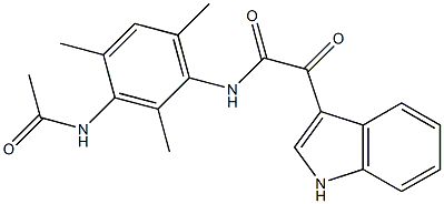 N-(3-acetamido-2,4,6-trimethylphenyl)-2-(1H-indol-3-yl)-2-oxoacetamide 구조식 이미지