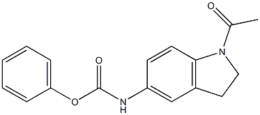 phenyl N-(1-acetyl-2,3-dihydroindol-5-yl)carbamate Structure