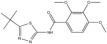 N-(5-tert-butyl-1,3,4-thiadiazol-2-yl)-2,3,4-trimethoxybenzamide Structure