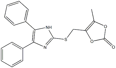 4-[(4,5-diphenyl-1H-imidazol-2-yl)sulfanylmethyl]-5-methyl-1,3-dioxol-2-one Structure