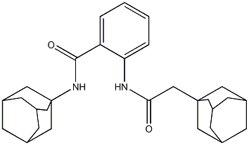 N-(1-adamantyl)-2-[[2-(1-adamantyl)acetyl]amino]benzamide 구조식 이미지