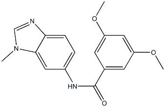 3,5-dimethoxy-N-(3-methylbenzimidazol-5-yl)benzamide Structure
