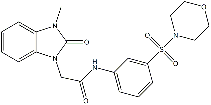 2-(3-methyl-2-oxobenzimidazol-1-yl)-N-(3-morpholin-4-ylsulfonylphenyl)acetamide 구조식 이미지