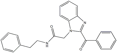 2-(2-benzoylbenzimidazol-1-yl)-N-(2-phenylethyl)acetamide 구조식 이미지