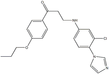 3-(3-chloro-4-imidazol-1-ylanilino)-1-(4-propoxyphenyl)propan-1-one Structure