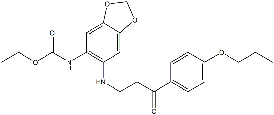 ethyl N-[6-[[3-oxo-3-(4-propoxyphenyl)propyl]amino]-1,3-benzodioxol-5-yl]carbamate 구조식 이미지