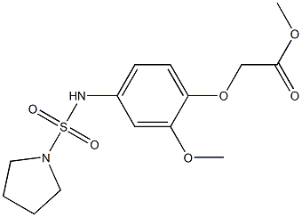 methyl 2-[2-methoxy-4-(pyrrolidin-1-ylsulfonylamino)phenoxy]acetate 구조식 이미지