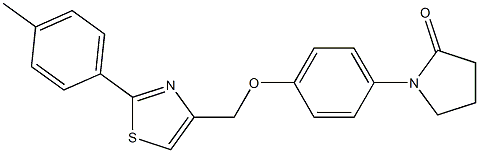 1-[4-[[2-(4-methylphenyl)-1,3-thiazol-4-yl]methoxy]phenyl]pyrrolidin-2-one Structure