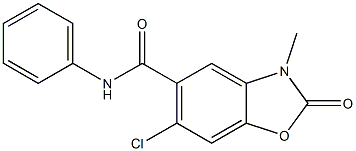 6-chloro-3-methyl-2-oxo-N-phenyl-1,3-benzoxazole-5-carboxamide Structure