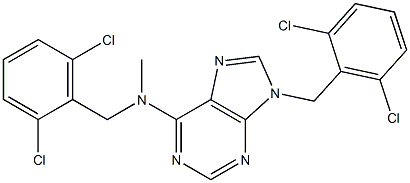 N,9-bis[(2,6-dichlorophenyl)methyl]-N-methylpurin-6-amine 구조식 이미지