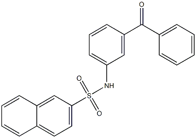 N-(3-benzoylphenyl)naphthalene-2-sulfonamide 구조식 이미지