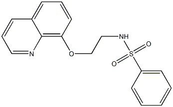 N-(2-quinolin-8-yloxyethyl)benzenesulfonamide 구조식 이미지