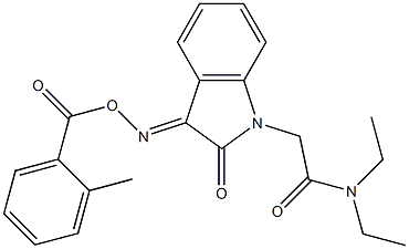 [(E)-[1-[2-(diethylamino)-2-oxoethyl]-2-oxoindol-3-ylidene]amino] 2-methylbenzoate 구조식 이미지