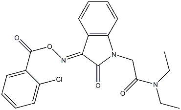 [(E)-[1-[2-(diethylamino)-2-oxoethyl]-2-oxoindol-3-ylidene]amino] 2-chlorobenzoate Structure