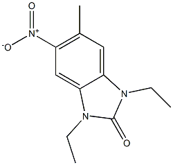 1,3-diethyl-5-methyl-6-nitrobenzimidazol-2-one Structure