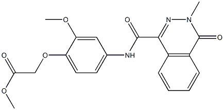 methyl 2-[2-methoxy-4-[(3-methyl-4-oxophthalazine-1-carbonyl)amino]phenoxy]acetate 구조식 이미지