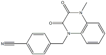 4-[(4-methyl-2,3-dioxoquinoxalin-1-yl)methyl]benzonitrile 구조식 이미지