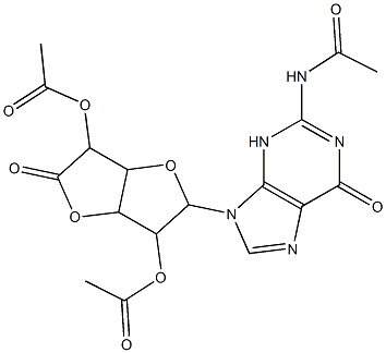 [2-(2-acetamido-6-oxo-3H-purin-9-yl)-6-acetyloxy-5-oxo-3,3a,6,6a-tetrahydro-2H-furo[3,2-b]furan-3-yl] acetate 구조식 이미지