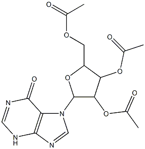 [3,4-diacetyloxy-5-(6-oxo-3H-purin-7-yl)oxolan-2-yl]methyl acetate Structure