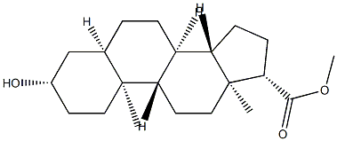 3β-Hydroxy-5β-androstane-17β-carboxylic acid methyl ester Structure