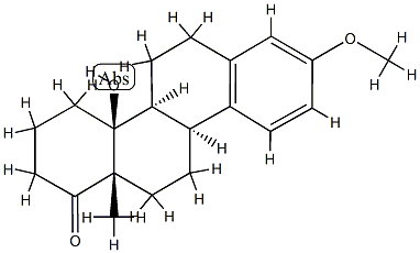 (8α)-14β-Hydroxy-3-methoxy-D-homoestra-1,3,5(10)-trien-17a-one Structure
