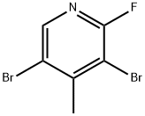 3,5-Dibromo-2-fluoro-4-methylpyridine Structure