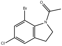 1-ACETYL-7-BROMO-5-CHLOROINDOLINE 구조식 이미지