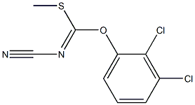 O-(2,3-Dichlorophenyl)S-methylN-cyanocarbonimidothioate 구조식 이미지