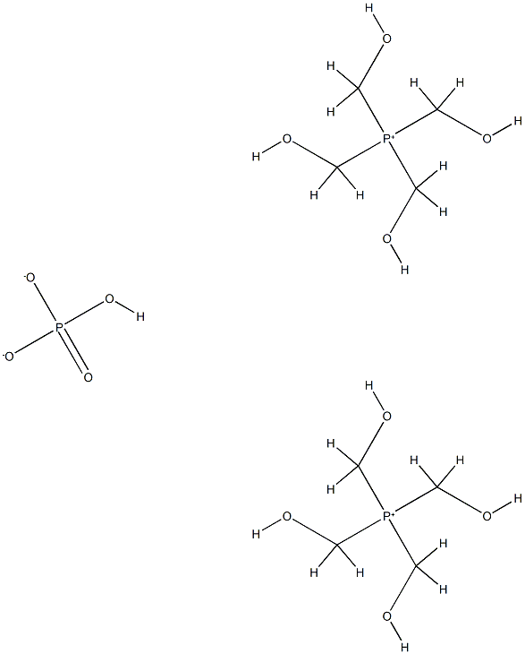테트라키스(하이드록시메틸)포스포늄포스페이트(2:1) 구조식 이미지