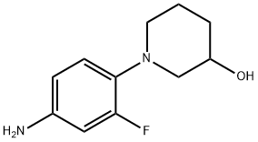 1-(4-AMINO-2-FLUOROPHENYL)-3-PIPERIDINOL Structure