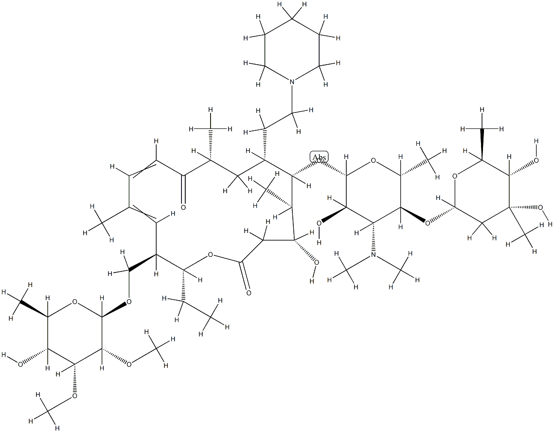 20-Deoxo-20-(1-piperidinyl)tylosin Structure