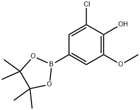 3-클로로-4-하이드록시-5-메톡시페닐보론산 구조식 이미지